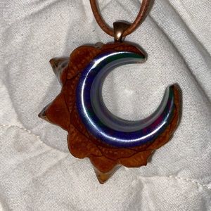 Third eye pinecone necklace